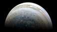 Nasan Juno-avaruusaluksen vuonna 2018 ottama valokuva näyttää Jupiterin eteläisen pallonpuoliskon.