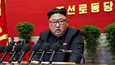 Pohjois-Korean johtaja puhui maan työväenpuoleen kongressissa perjantaina 8. tammikuuta.