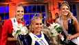 Alina Voronkova kruunattiin Miss Suomeksi lauantaina. Ensimmäiseksi perintöprinsessaksi kruunattiin Eevi Ihalainen (oik.) ja toiseksi perintöprinsessaksi Jenny Lappalainen.