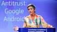 EU:n kilpailukomissaarin Margrethe Vestagerin mukaan Google on käyttänyt Androidia keinona vahvistaakseen valta-asemaansa hakukoneissa.