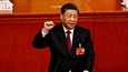 Xi kuvattuna kansankongressissa perjantaina 10. maaliskuuta 2023. 