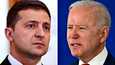 Ukrainan presidentti Volodymyr Zelenskyi sai tukea Yhdysvaltain presidentiltä Joe Bidenilta.