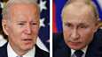 Yhdysvaltain presidentti Joe Biden (vas.) ja Venäjän presidentti Vladimir Putin ovat tällä viikolla keskustelleet Ukrainan tilanteesta.
