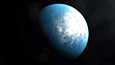 Nasa on julkaissut kuvittajan näkemyksen TOI 700 d -nimisestä kääpiötähteä kiertävästä planeetasta.