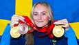 Ebba Årsjö kahmi kolme mitalia Pekingin paralympialaisissa maaliskuussa.