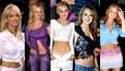 Heather Locklear, Britney Spears, Miley Curys, Lindsay Lohan ja Mariah Carey ovat kukin pukeutuneet napapaitaan omana aikanaan omalla tyylillään.