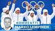 Venäläiset olympiaurheilijat Andrei Larkov, Aleksandr Bolshunov, Aleksei Tshervotkin ja Denis Spitsov hiihtivät hopealle miesten 4 x 10 km viestissä Pyeongchangissa.