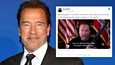 Arnold Schwarzenegger jakoi kantaaottavan videon sunnuntaina kaikilla sosiaalisen median kanavillaan.