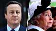 David Cameron tapasi kuningatar Elisabetin ilmoitettuaan erostaan.