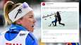 Rebecca Immonen kilpaili sunnuntaina 50 kilometrin kisassa Oslossa. Voipunutta hiihtäjää autettiin maalialueella.