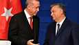 Unkarin pääministeri Viktor Orban (oik) on pitänyt tärkeänä, ettei Unkari ole viimeinen maa, joka ratifioi Suomen ja Ruotsin Nato-jäsenyydet.