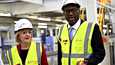 Britannian pääministeri Liz Truss ja valtiovarainministeri Kwasi Kwarteng yritysvierailulla Berkeley Modularin tehtaalla Kentissä viime viikolla.
