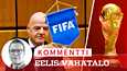 Fifan puheenjohtaja Gianni Infantino on antamassa Venäjälle vapaalipun MM-kisoihin.