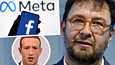 Liikenneministeri Timo Harakka (oik.) pääsi sopuun Meta.fi-verkko-osoitteen kaupasta. Vasemmalla Facebookin perustaja ja toimitusjohtaja Mark Zuckerberg.
