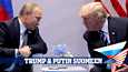 Vladimir Putin ja Donald Trump tapasivat vuosi sitten heinäkuussa Hampurissa. G20-kokouksen illallisella presidentit keskustelivat yksinomaan Putinin tulkin välityksellä.