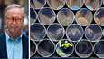 Ruotsalainen europarlamentaarikko Gunnar Hökmark suhtautuu hyvin kriittisesti Venäjän kaasuputkihankkeeseen. Kuva oikealla: Nordstream 2 -kaasuputki hitsataan kokoon kaikkiaan 90 000 teräsputken palasta.