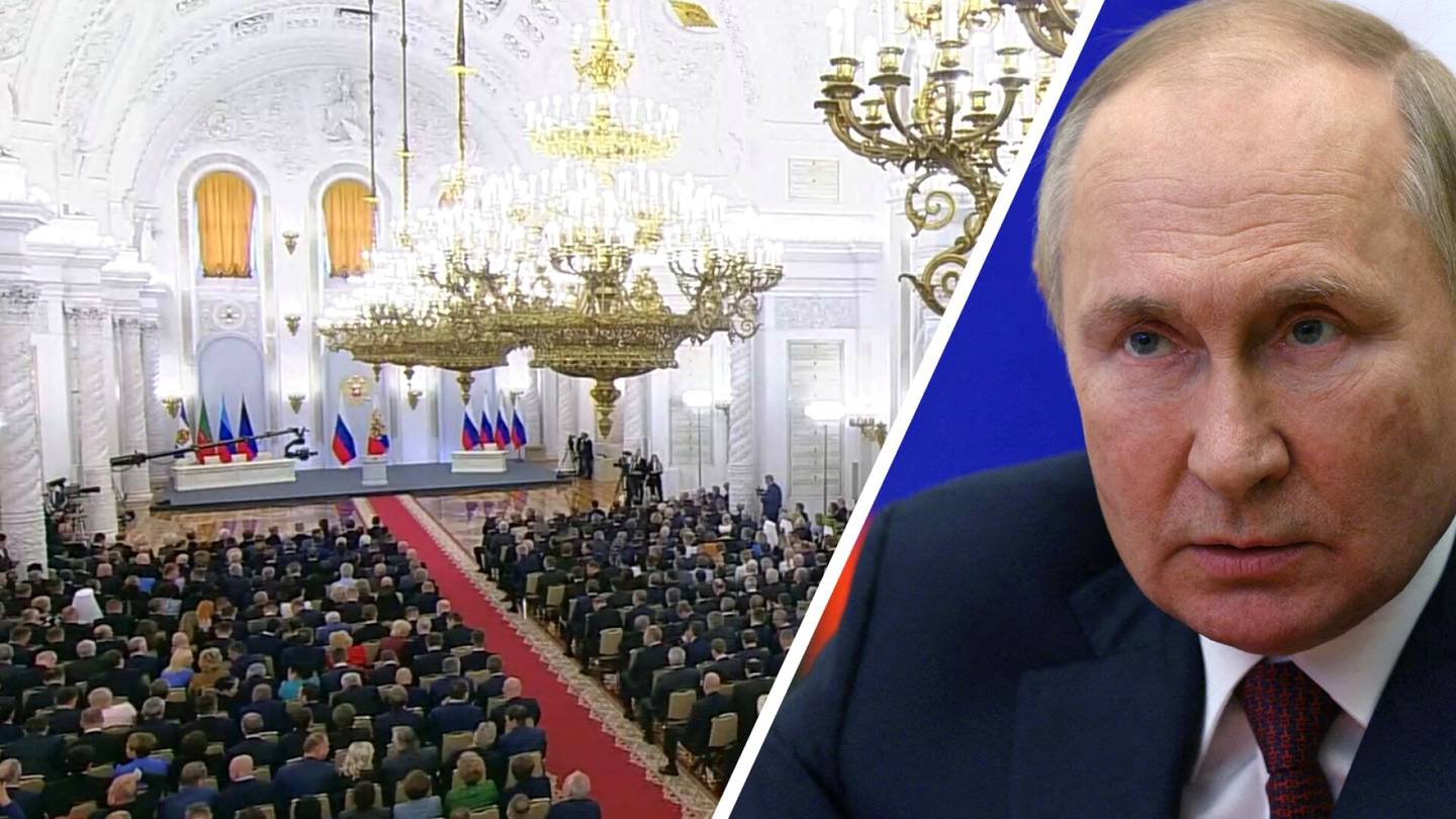 Suora lähetys: Venäjä aikoo liittää laittomasti Ukrainan alueita itseensä – Kremlin salissa valmistaudutaan Putinin tuloon
