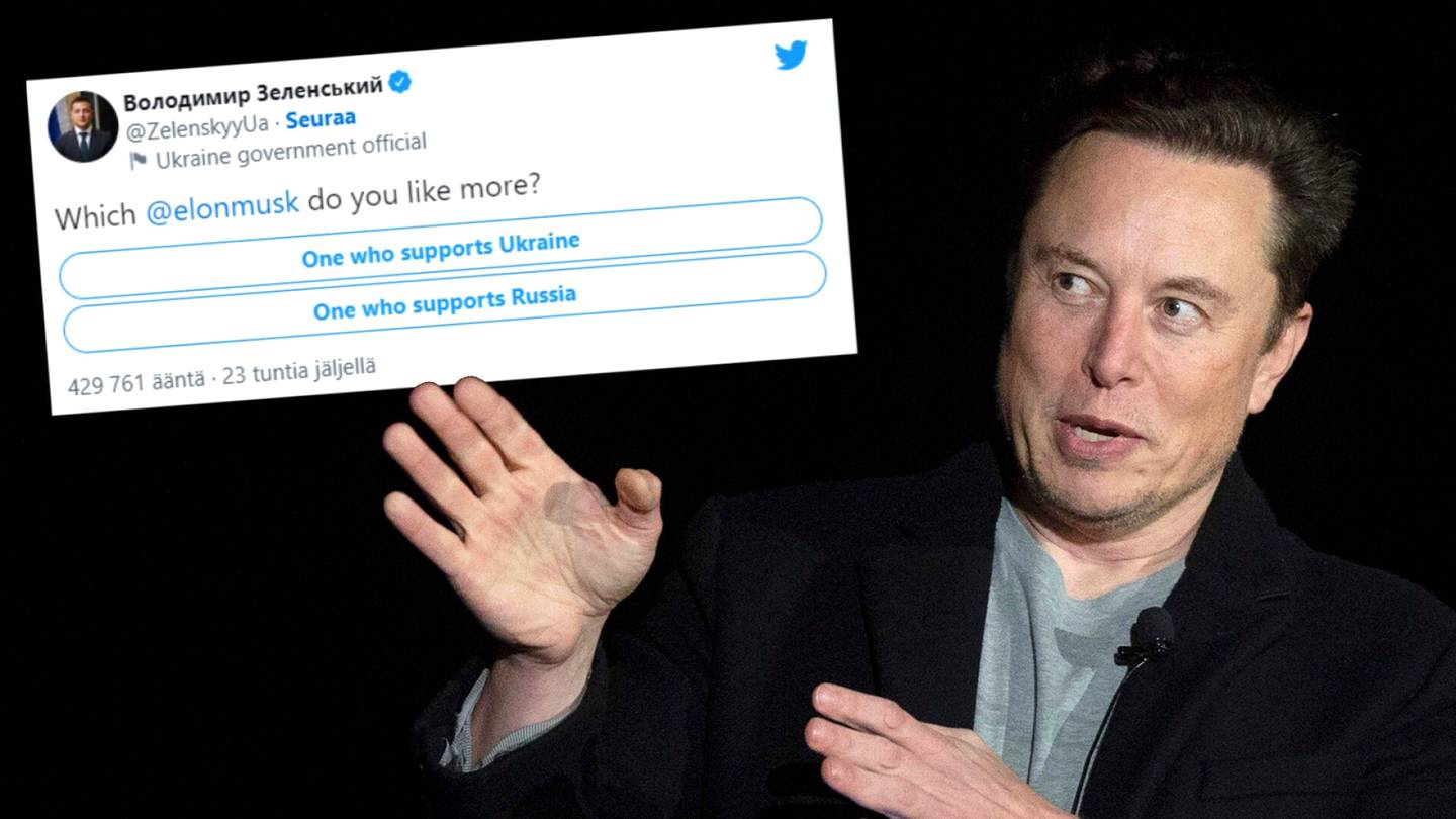 Elon Musk esitteli oudon ehdotuksen rauhan­sopimuksesta Ukrainalle – ukrainalais­lähettiläs vastasi heti: ”Painu vi**uun”