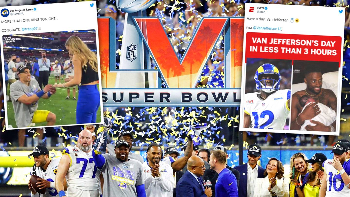 Super Bowl -voittaja yllätti tyttöystävänsä kesken juhlinnan – joukkuekaveri ampaisi stadionilta synnytyssaliin