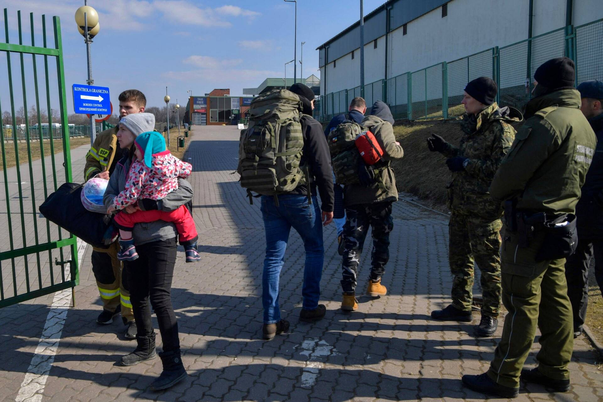 Ukrainalaisia pakeni sotaa Puolaan Medykaan.