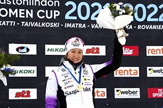 Katri Lylynperä voitti naisten sprintin vapaalla hiihtotavalla SM-kilpailuissa Imatralla.