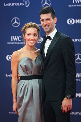 Jelena ja Novak Djokovic. 