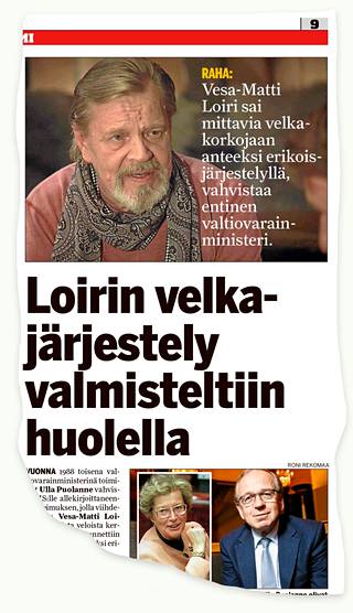 Tammikuussa 2015 kerrottiin, että Vesa-Matti Loiri sai mittavia velkakorkojaan anteeksi erikoisjärjestelyllä.