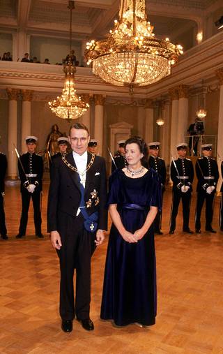 Presidentti Mauno Koivisto ja rouva Tellervo Koivisto itsenäisyyspäivänä 1984.
