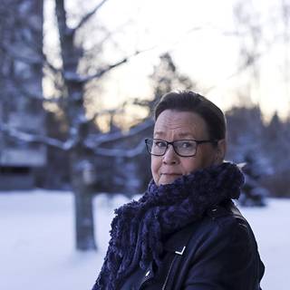 Päivi Grönlund tammikuussa 2022 kotikunnassaan Liedossa. 