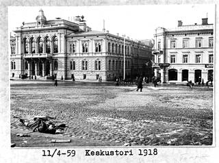 Tampereen keskustori 1918.