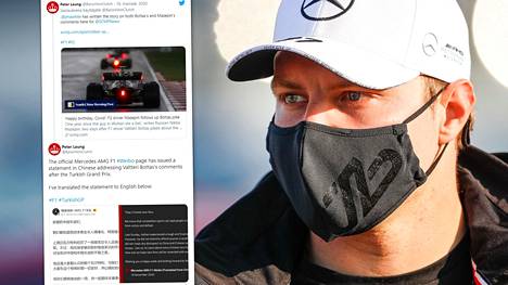 Mercedes-talli pyyteli anteeksi Valtteri Bottaksen sunnuntaista haastattelua.