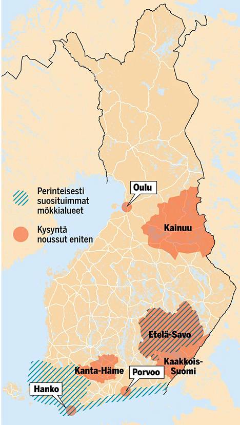 Korona-aika lisännyt mökkien menekkiä – uusi alue peittoaa kysynnässä jopa  perinteikkään Järvi-Suomen - Taloussanomat - Ilta-Sanomat