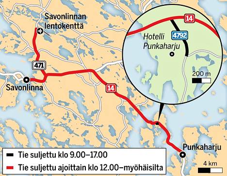 Poliisi sulki kokonaan 500 metriä tietä Punkaharjulla – näin Putinin  vierailu rajoittaa liikkumista - Kotimaa - Ilta-Sanomat