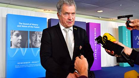 Presidentti Sauli Niinistö viime viikolla Malmön kansainvälisessä holokaustifoorumissa.