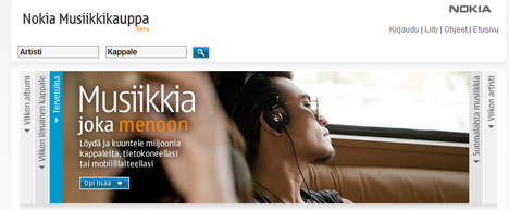 Nokia avasi Music Storen Suomessa maaliskuussa.