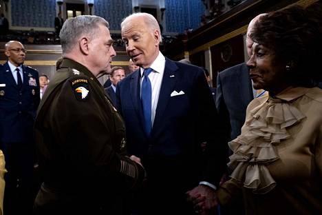 Yhdysvaltain presidentti Joe Biden keskusteli Milleyn kanssa maaliskuussa.