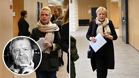 Jenni (vas.) ja Riitta Loiri saapuivat oikeuden istuntoon keskiviikkoaamuna.