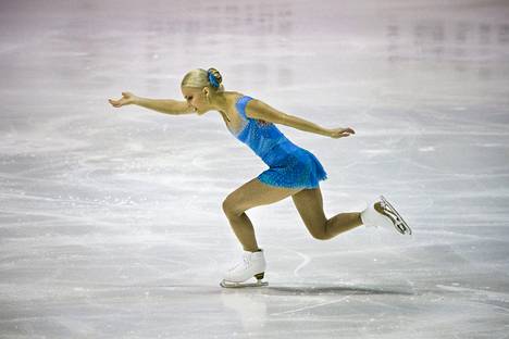 Kiira Korpi naisten lyhytohjelmassa Finlandia Trophyssä vuonna 2010.