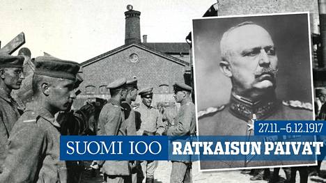 Jääkäreitä Libaussa. Mielenvikaisenakin pidetty kenraali Ludendorff lähetti Suomeen viestin, jossa tuettiin itsenäistymisaikeita.