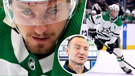 Roope Hintz (vas.) tai Miro Heiskanen olisi kova vahvistus Leijonille. GM Jere Lehtinen seuraa kuumeisesti, mitä NHL:ssä tapahtuu.