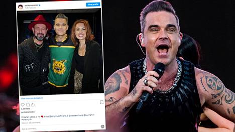 Robbie Williamsin Ilves-paita jakaa somessa mielipiteitä.