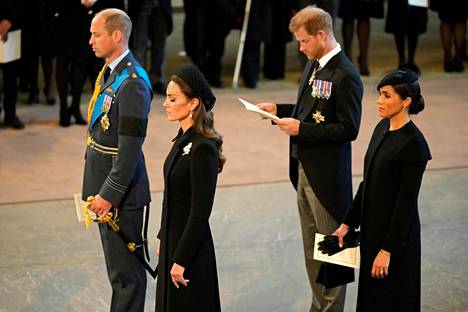 Prinssi Harry ja herttuatar Meghan osallistuivat kuningatar Elisabetin hautajaisiin Lontoossa 19. syyskuuta.