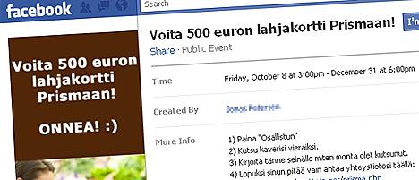 Varo Prisma-lahjakorttiarvontaa Facebookissa - Tietoturva - Ilta-Sanomat