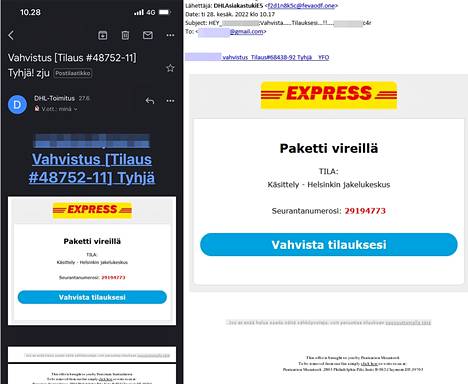 Tilausansa DHL:n nimissä ohittaa Gmailin suojaukset ja maksaa uhrilleen 88  €/kk - Tietoturva - Ilta-Sanomat