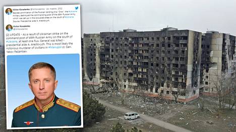 Ukrainalaisten mukaan Venäjän armeijan kenraali Yakov Rezantsev on saanut surmansa. 