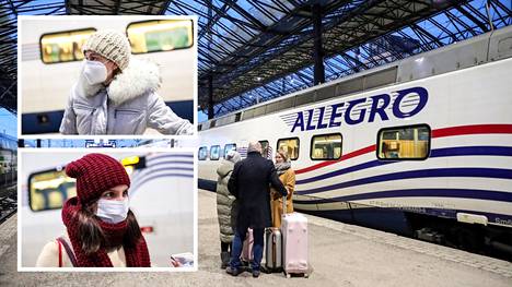 Allegro-juna saapui Helsinkiin Pietarista noin kello kuudelta maanantai-iltana.