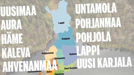 Elinkeinoelämän valtuuskunta loisi Suomeen kymmenen osavaltiota, jotka olisivat nimeltään Uusimaa, Aura, Häme, Uusi Karjala, Kaleva, Untamola, Pohjanmaa, Pohjola, Lappi ja Ahvenanmaa.
