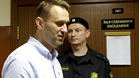 Oppositiopoliitikko Aleksei Navalnyi kuvattiin oikeudessa Moskovassa 16. kesäkuuta 2017.