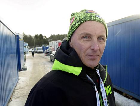 Suksihuoltaja Jari Nieminen kuvattuna Lahden MM-kisoissa 2017.