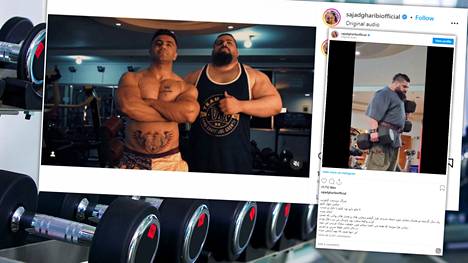 ”Iranin Hulkin” tuoreet videot ovat keränneet tuhansia tykkäyksiä.